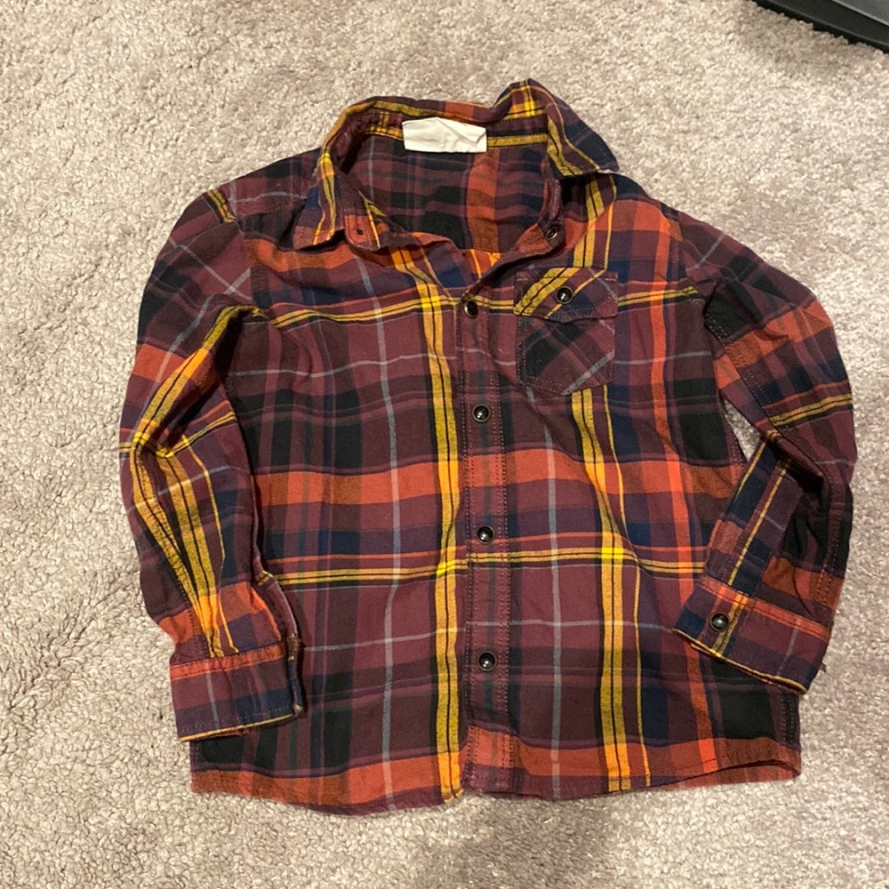 H and m flannel little boys top